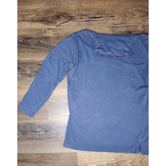 Vintage 80s Eddie Bauer Striped Cotton Turtleneck Shirt – Made in Singapore Sz L - Picture 14 of 15